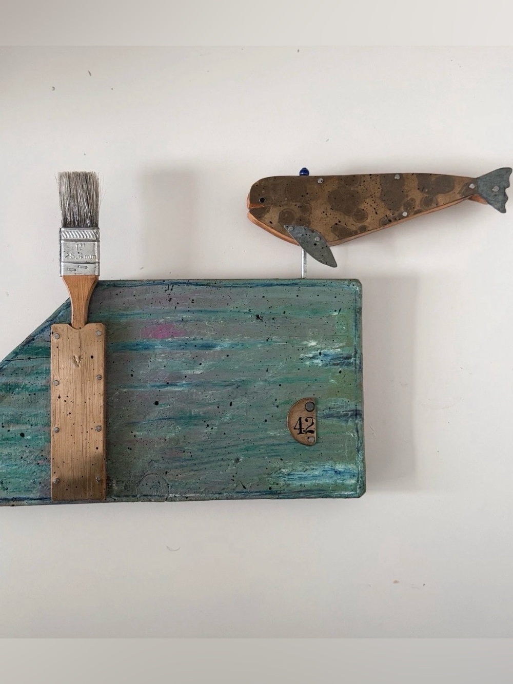Dick Libby “The Extra Brush Board of George Ohr” Whale Weathervane - SIGNED